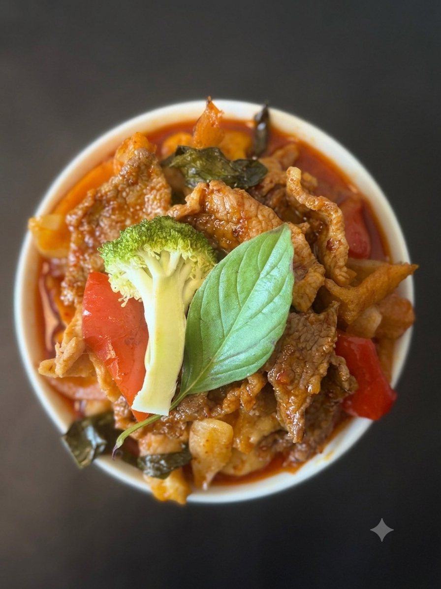 Wokad biff med panang curry 🌶️
