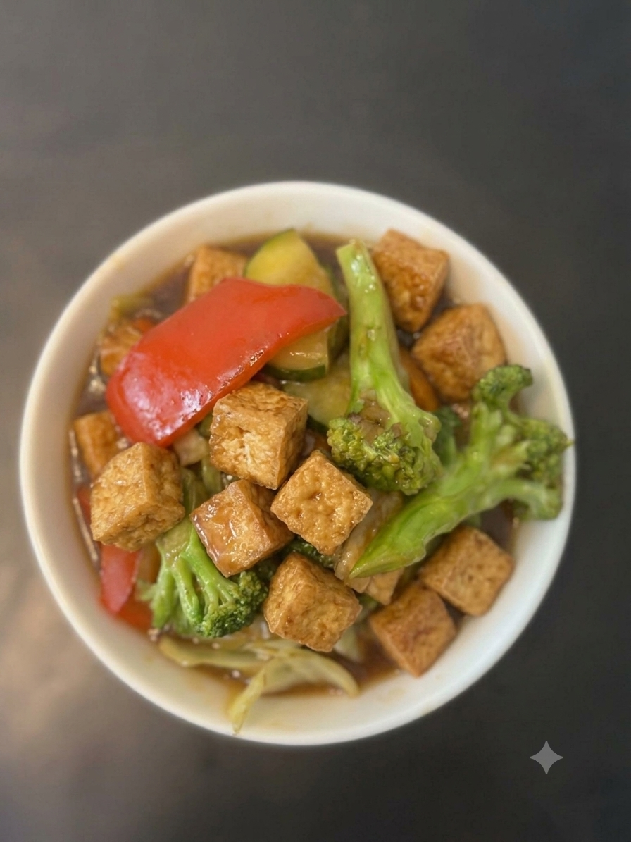 Wokad tofu med grönsaker